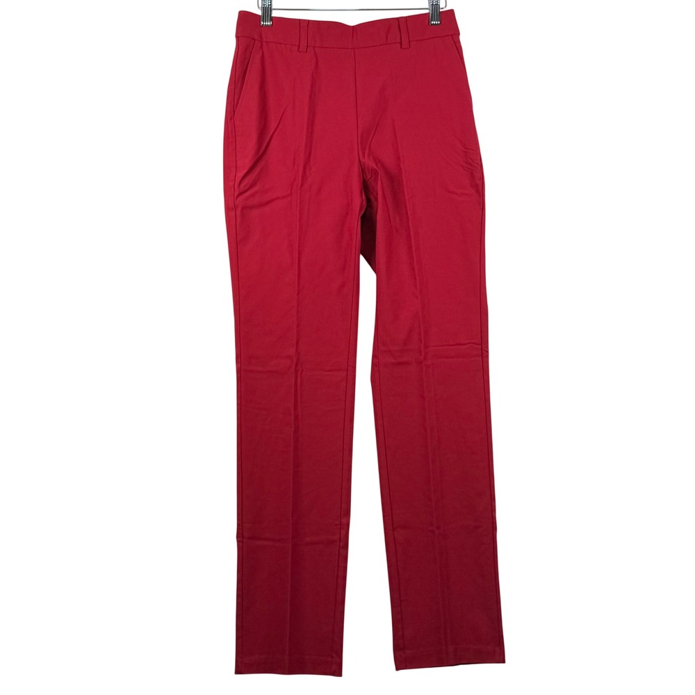 NWT Rafaella 4 Fit to Flatter Millennium Stretch Pull On Pants Rio Red Holiday